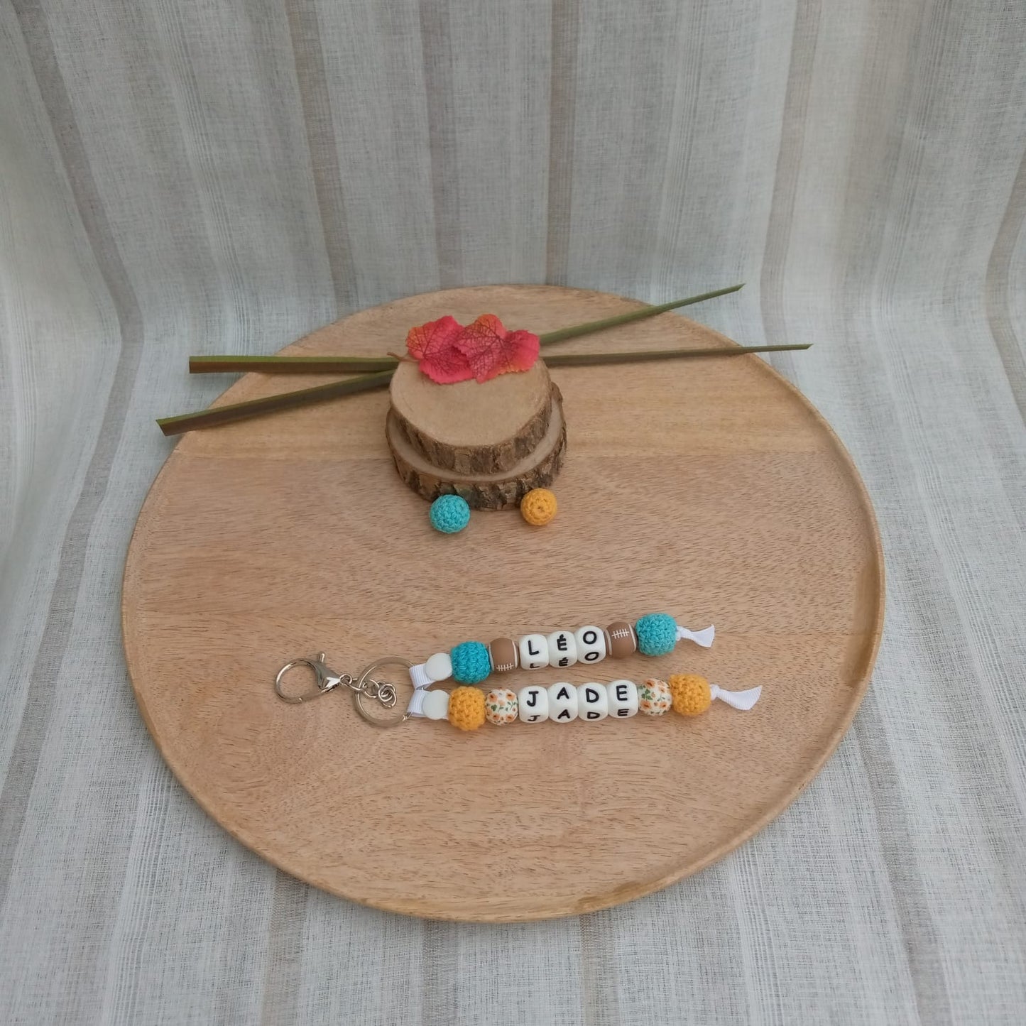 Porte-clé 2 prénoms