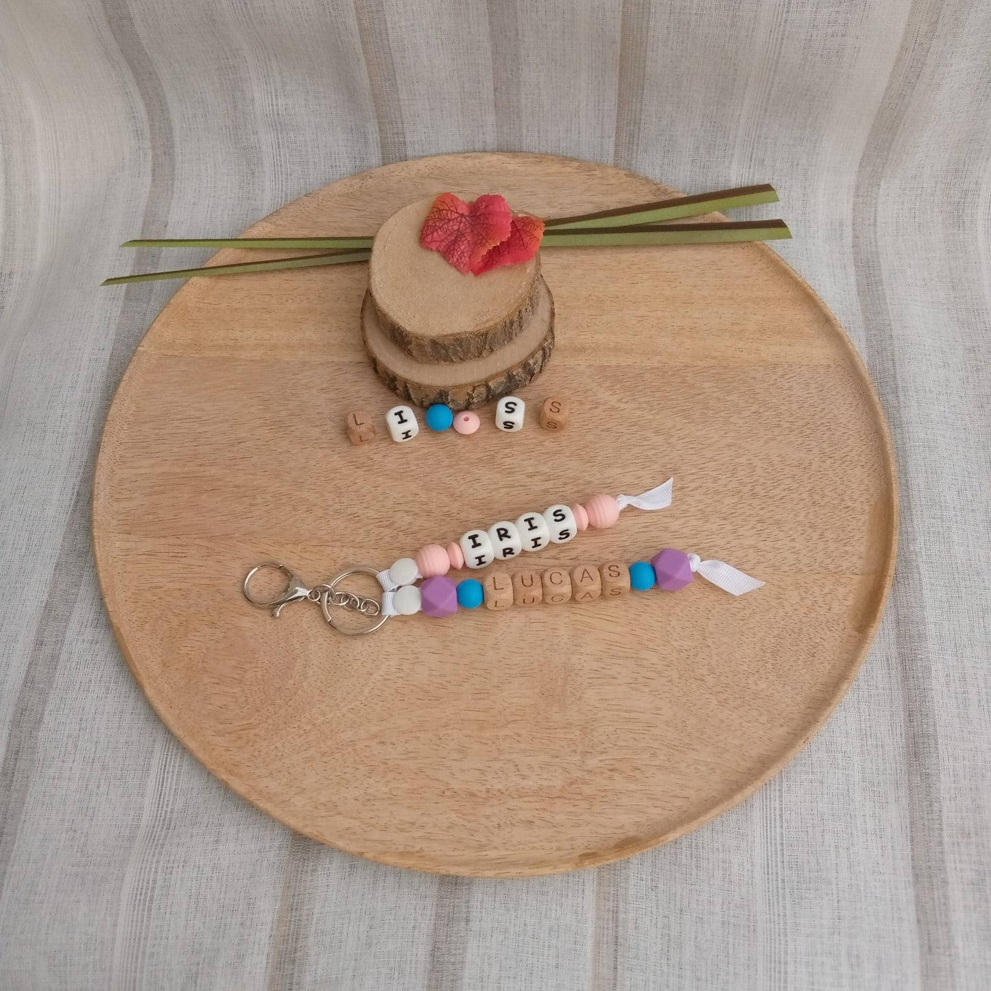 Porte-clé 2 prénoms