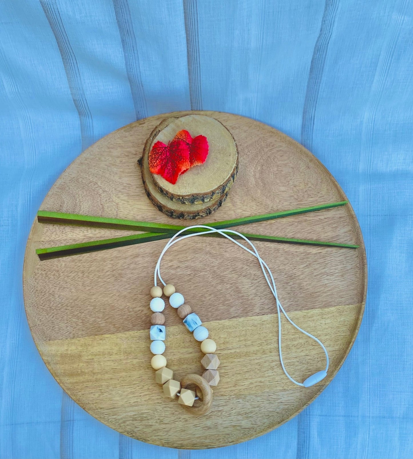 #Collier d'allaitement bois et silicone# - #Mamour Créa#