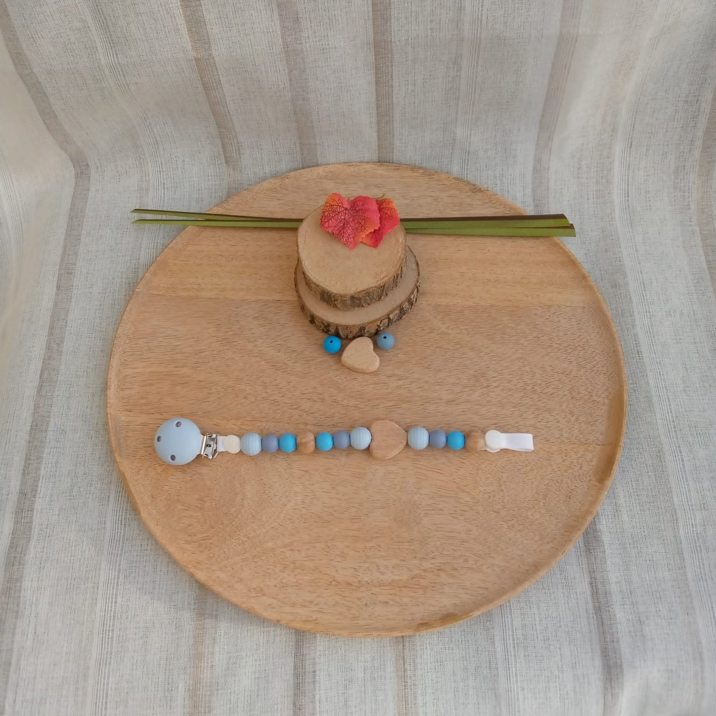 #Attache tétine Fantaisie en bois# - #Mamour Créa#