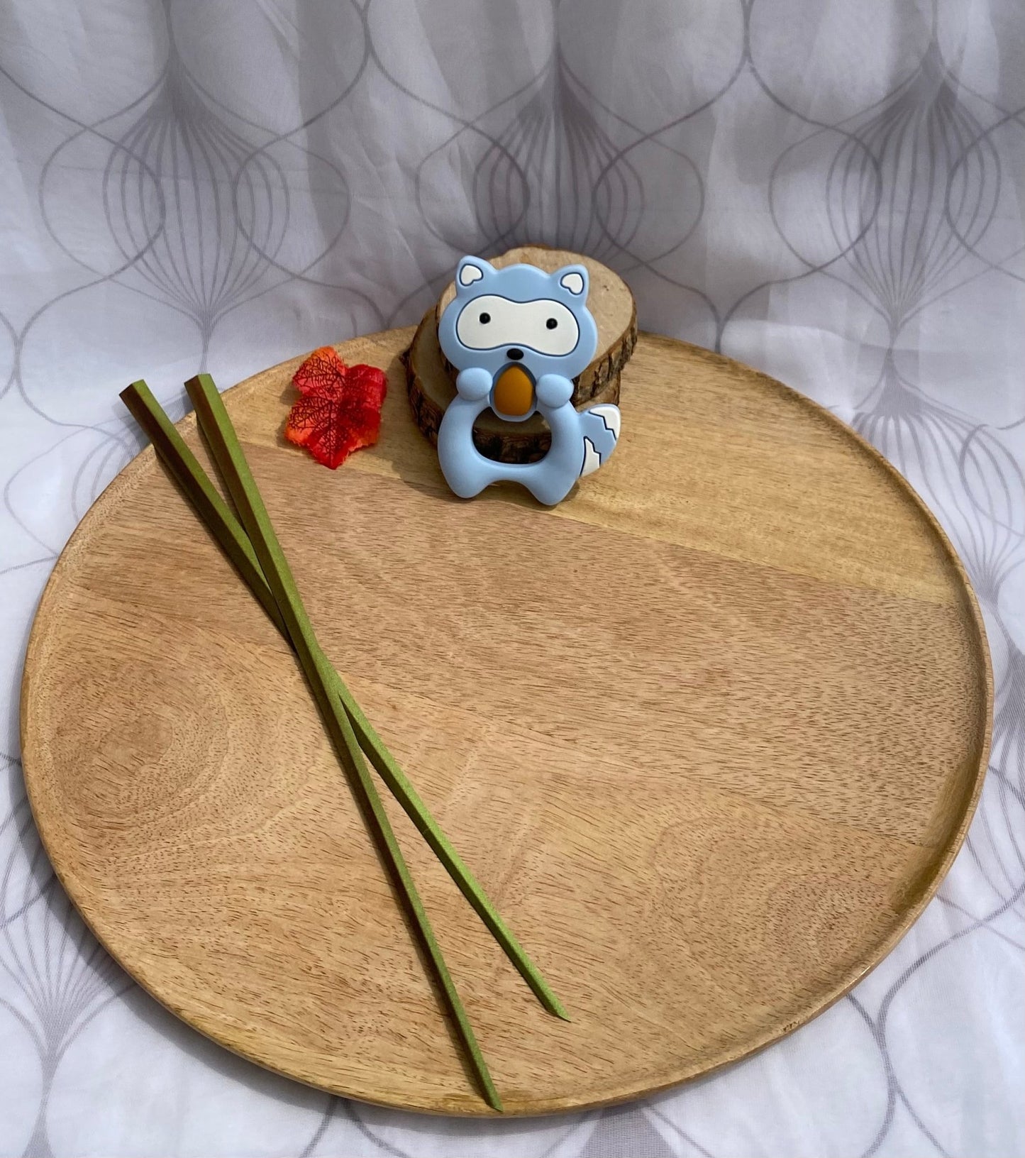 #Jouet de dentition Raton Laveur Bleu# - #Mamour Créa#