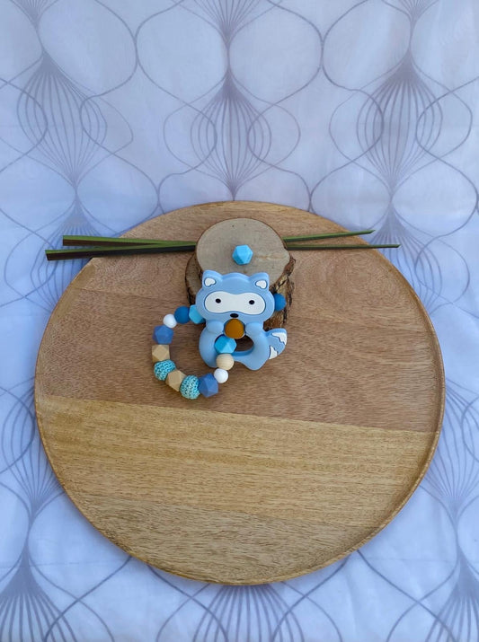 Anneau de dentition Raton laveur bleu - Mamour Créa
