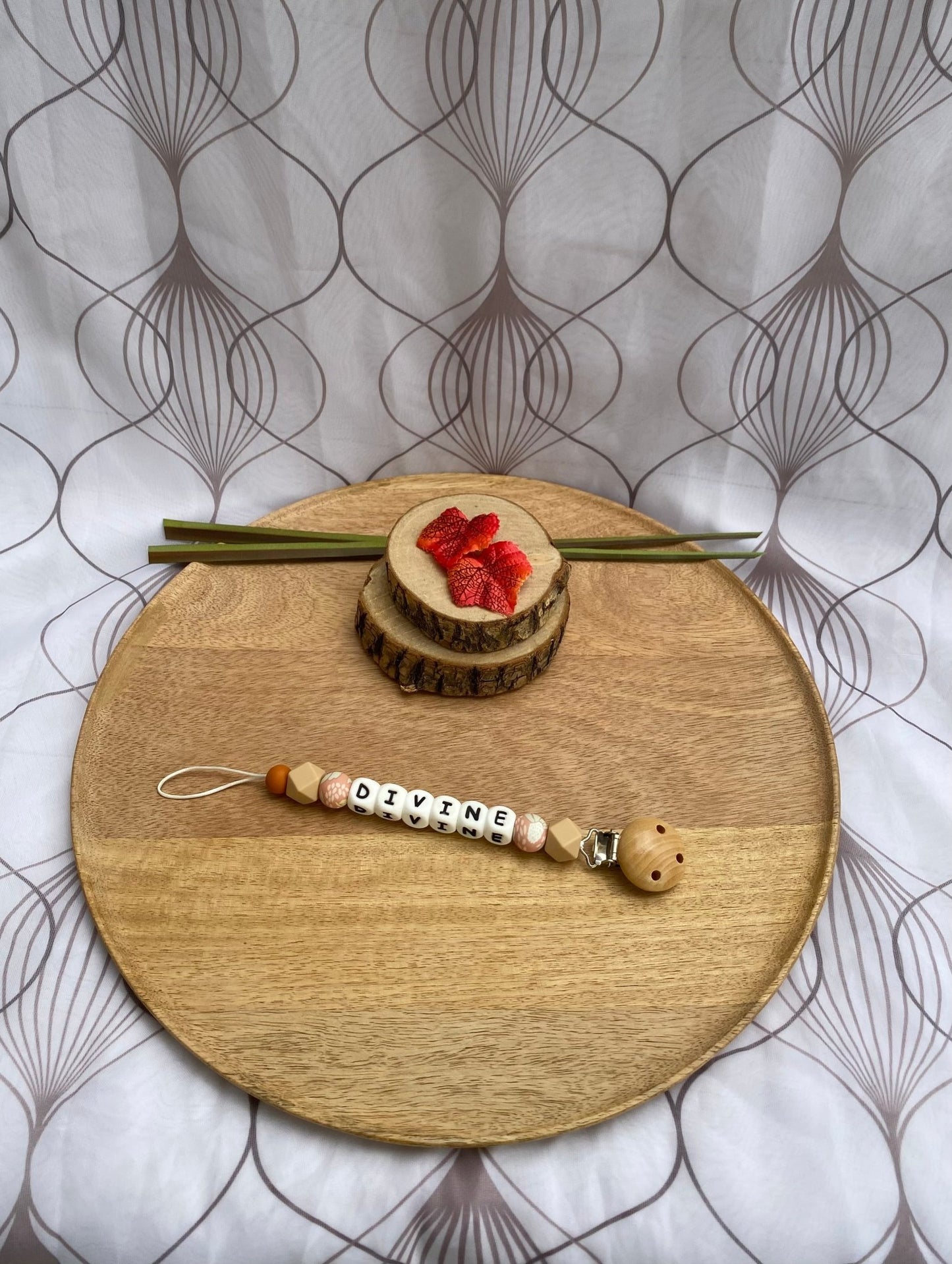 #Attache tétine perle bubble flower# - #Mamour Créa#