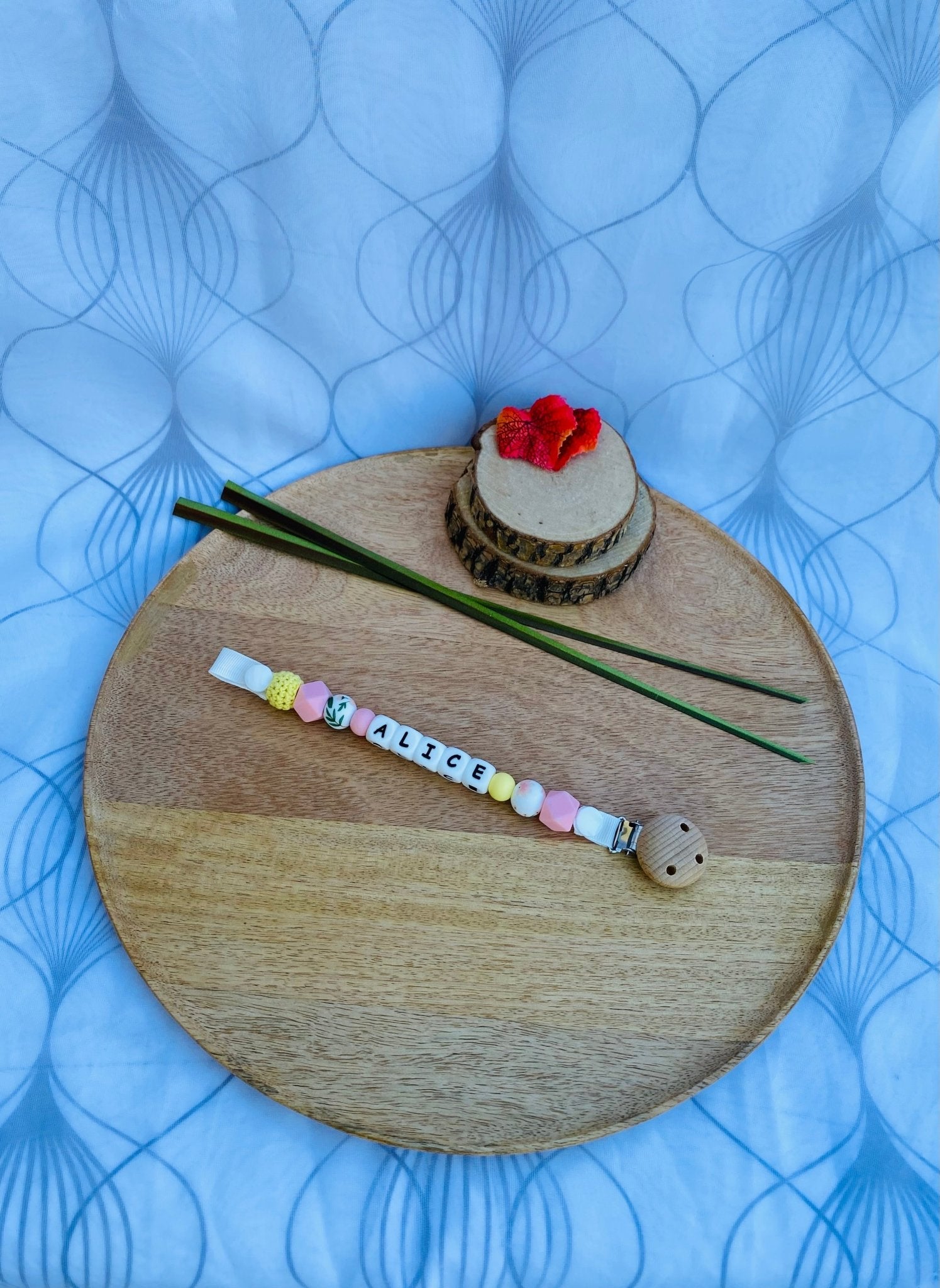 #Attache tétine douceur fleurie# - #Mamour Créa#