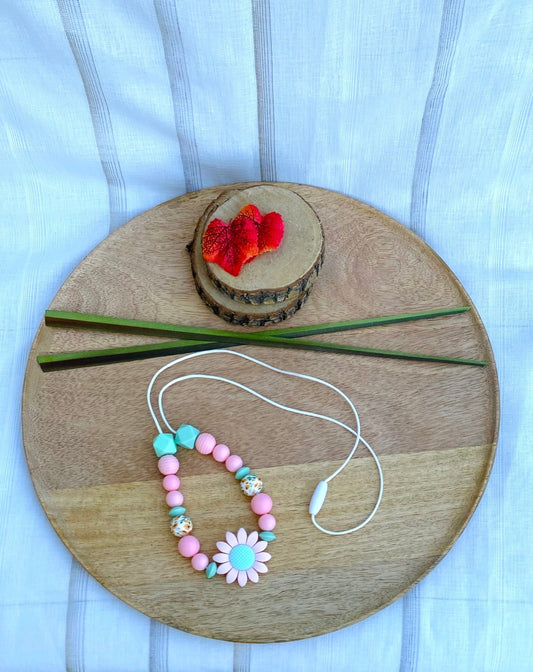 #Collier D'allaitement Perle marguerite/tournesol# - #Mamour Créa#