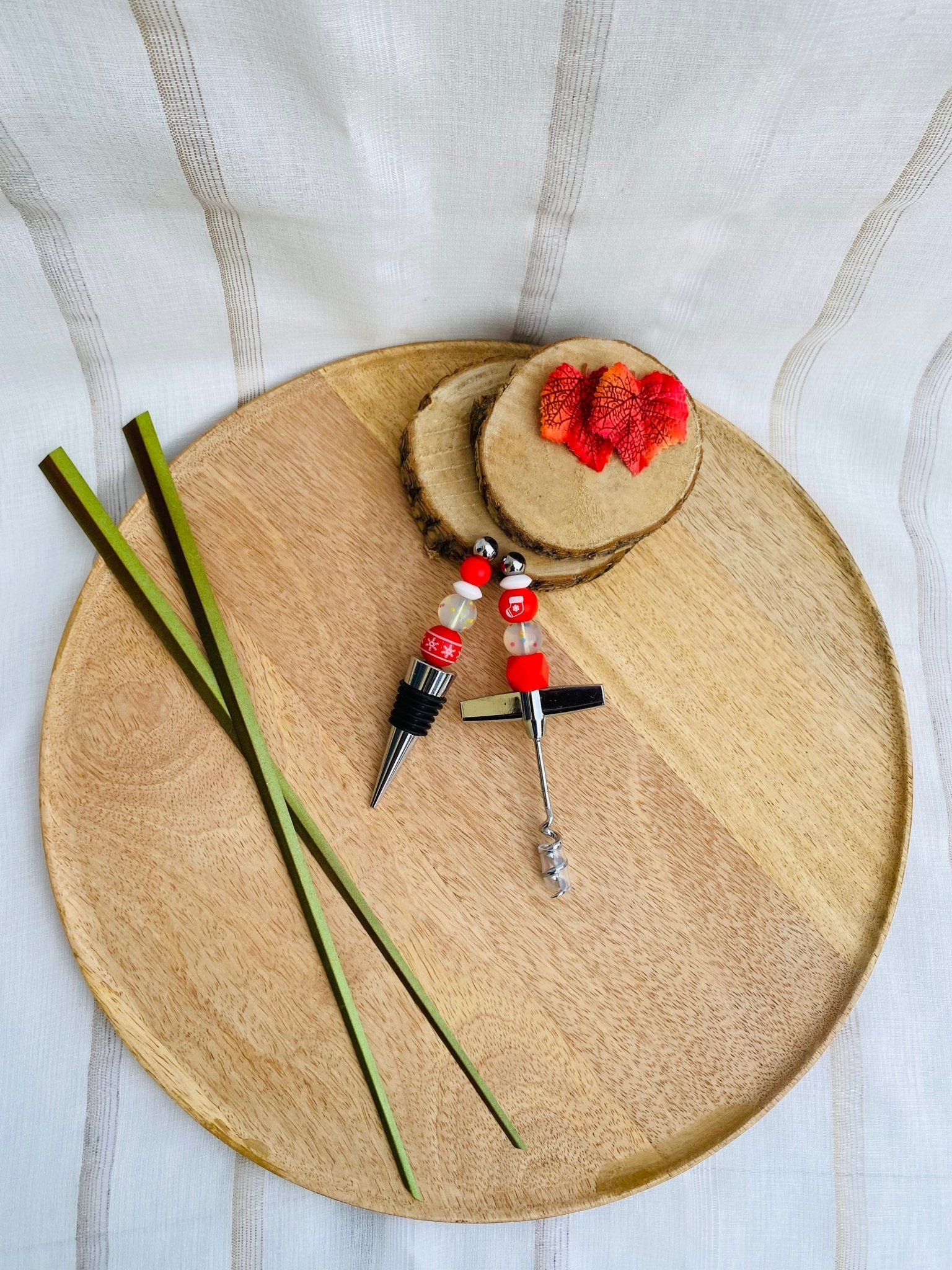 Duo Bouchon à vin / tire - bouchon - Mamour Créa