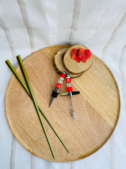 Duo Bouchon à vin / tire - bouchon - Mamour Créa