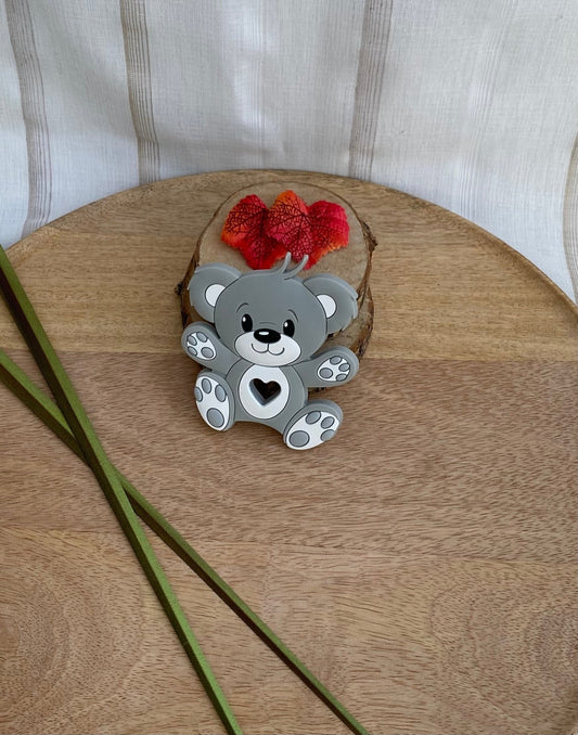 #Jouet de dentition Ourson Gris# - #Mamour Créa#