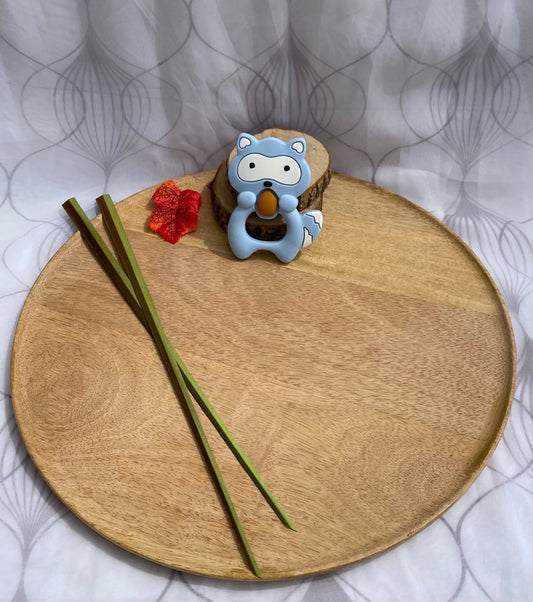 #Jouet de dentition Raton Laveur Bleu# - #Mamour Créa#