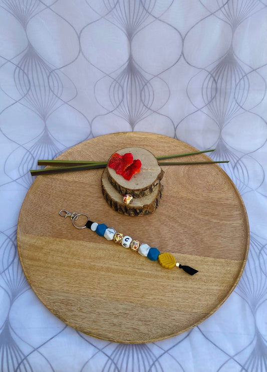 Porte - clé Fantaisie avec initial - Mamour Créa